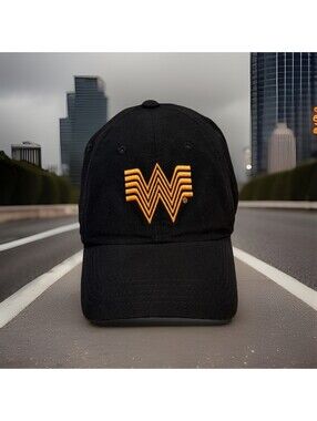 Whataburger Texas Fast Food Chain Crew Uniform Bacon Cheese Burger Baseball Cap